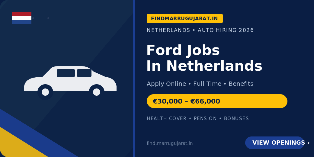 Ford Jobs In Netherlands 2026 – Apply Online Now! 1 Apply Online