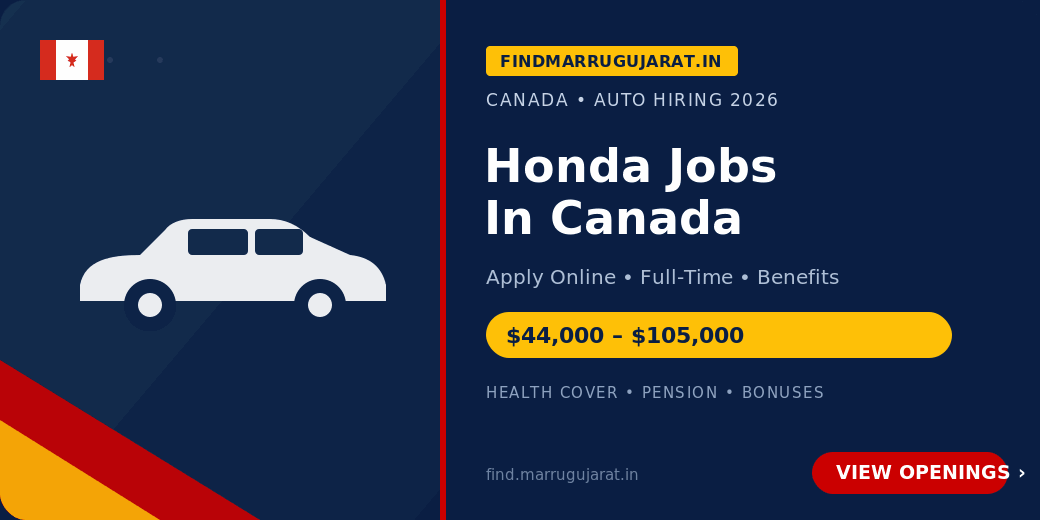 Honda Jobs In Canada 2026 – Apply Online Now! 1 Apply Online