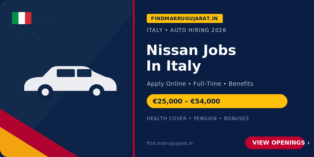 Nissan Jobs In Italy 2026 – Apply Online Now! 1 Apply Online