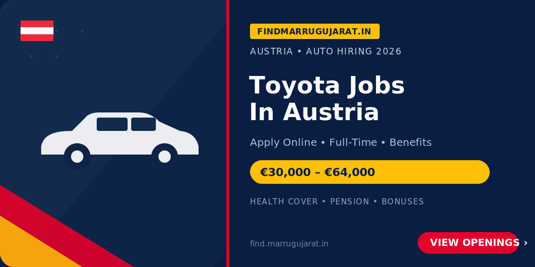 Toyota Jobs In Austria 2026 – Apply Online Now! 1 Apply Online