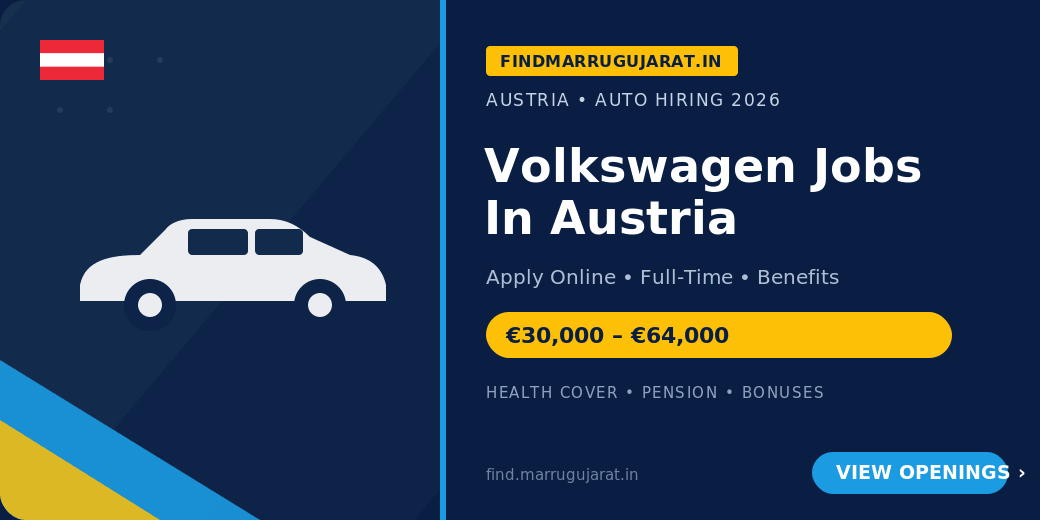 Volkswagen Jobs In Austria 2026 – Apply Online Now! 1 Apply Online