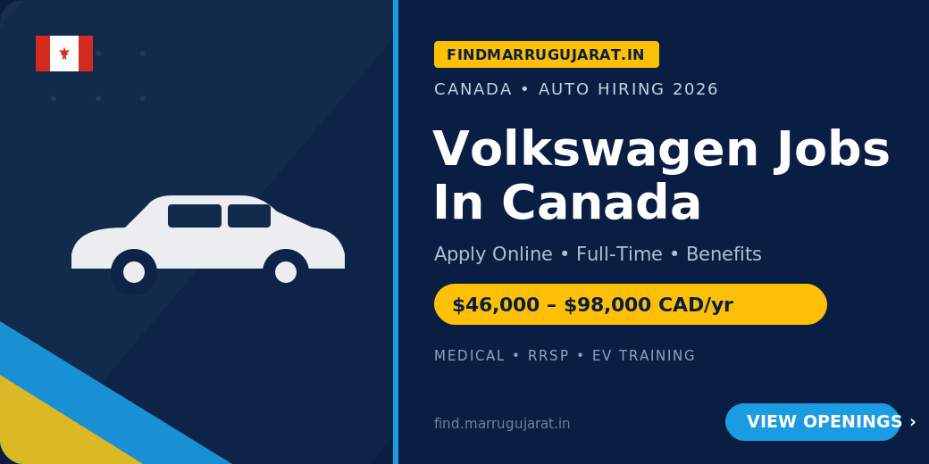 Volkswagen Jobs In Canada 2026 – Apply Online Now! 1 Apply Online